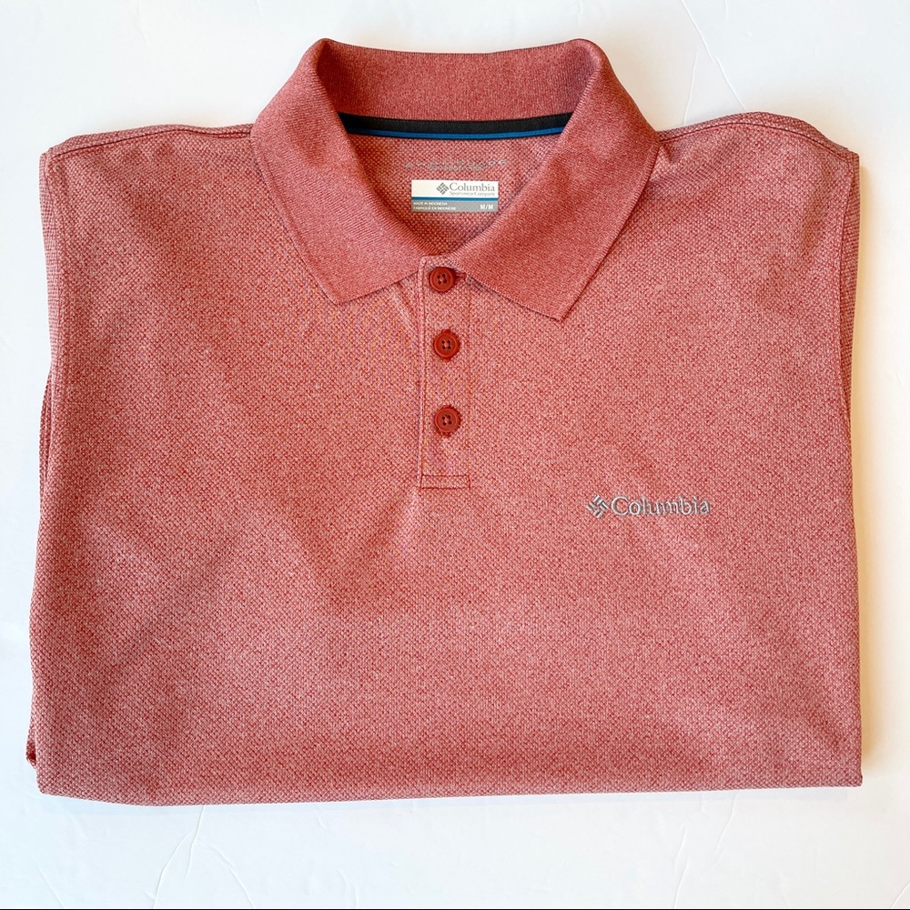 COLUMBIA SUMMER POLO GOLF SHIRT MENS MEDIUM SPORTY